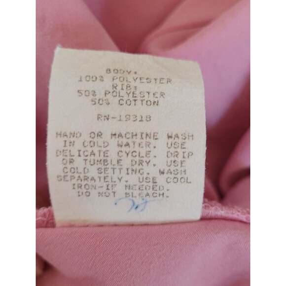 Vintage 80s Cardigan Jacket Size 14 Womens Pink Embellished Button Front Light W - Picture 7 of 7